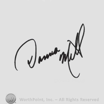 Signature: Donna Mills.