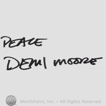 Signature: Demi Moore.