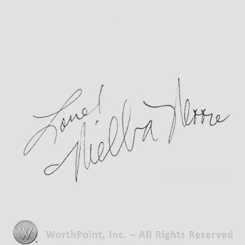 Signature: Melba Moore.
