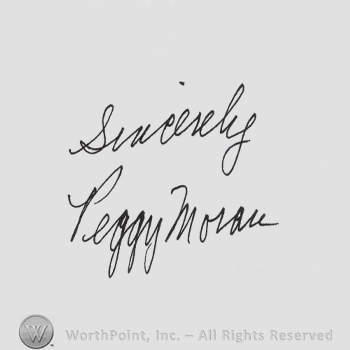 Signature: Peggy Moran.