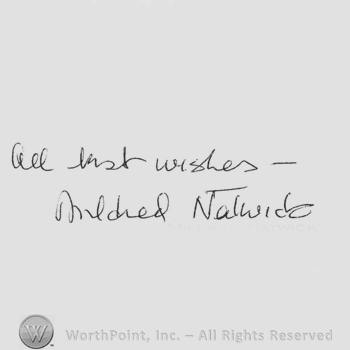 Signature: Mildred Natwick.