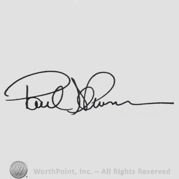 Signature: Paul Newman.