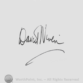 Signature: David Niven.