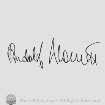 Signature: Rudolf Nureyev.