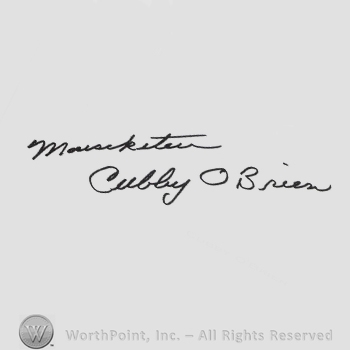 Signature: Cubby O'Brien.