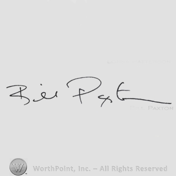 Signature: Bill Paxton.