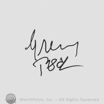 Signature: Gregory Peck.