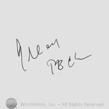 Signature: Gregory Peck.