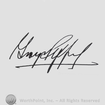 Signature: George Peppard.