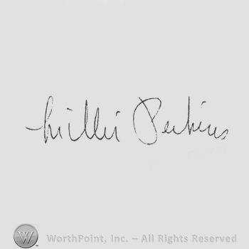 Signature: Millie Perkins.