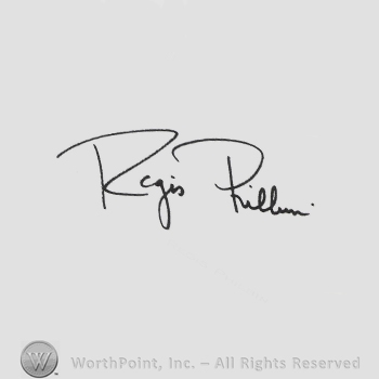 Signature: Regis Philbin.