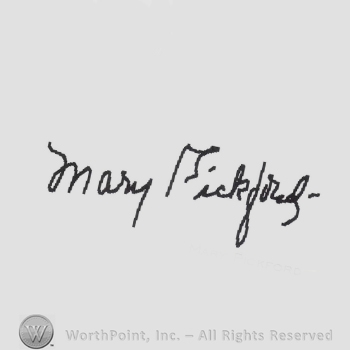Signature: Mary Pickford.