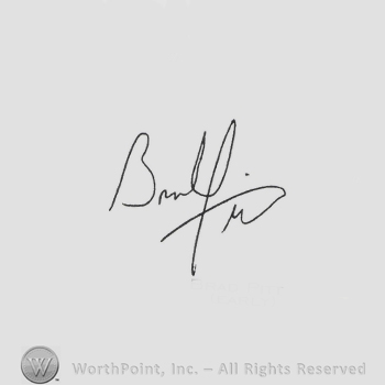 Signature: Brad Pitt.