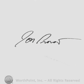 Signature: Jon Provost.