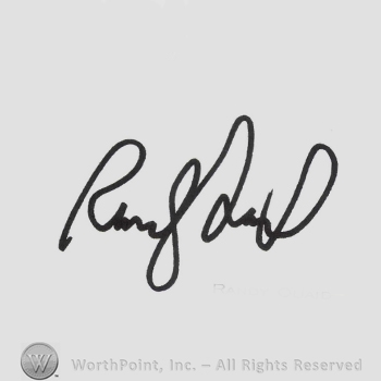 Signature: Randy Quaid.