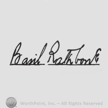 Signature: Basil Rathbone.