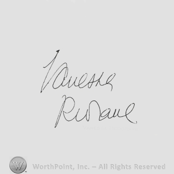 Signature: Vanessa Redgrave.