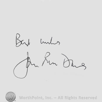 Signature: John Rhys-Davies.