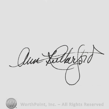 Signature: Ann Rutherford.