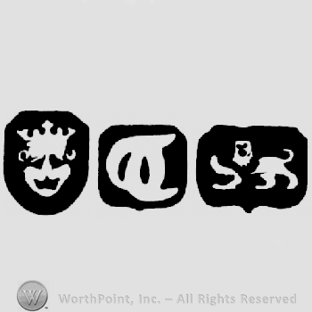 Leopard's Head Crowned and date-letter T and Lion Passant