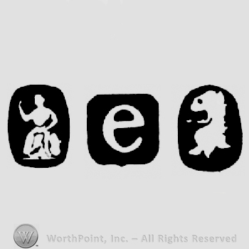 Britannia and date-letter e and Lion's Head Erased