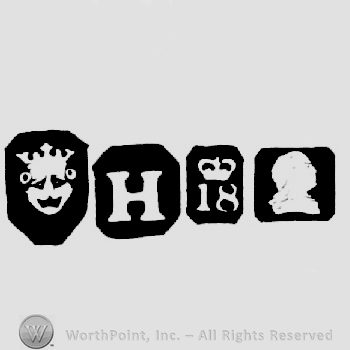 Leopard's Head Crowned and date-letter H and Crown and Duty Mark
