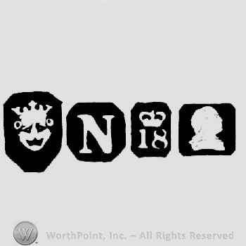 Leopard's Head Crowned and date-letter N and Crown and Duty Mark