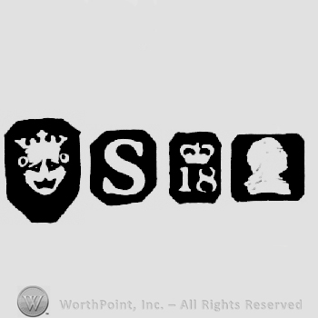 Leopard's Head Crowned and date-letter S and Crown and Duty Mark