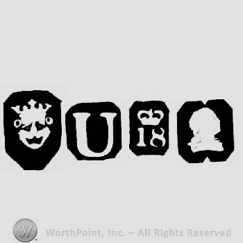 Leopard's Head Crowned and date-letter U and Crown and Duty Mark