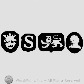 Leopard's Head Crowned and date-letter S and Lion Passant and Duty Mark