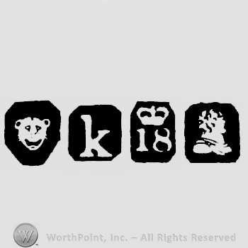 Leopard's Head  and date-letter k and Crown and Duty Mark
