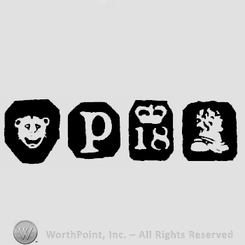 Leopard's Head  and date-letter p and Crown and Duty Mark