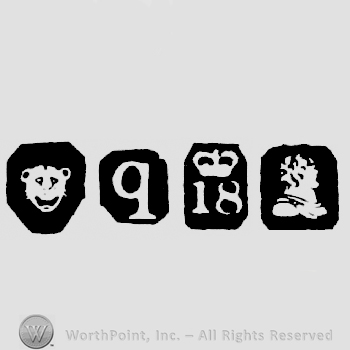 Leopard's Head  and date-letter q and Crown and Duty Mark