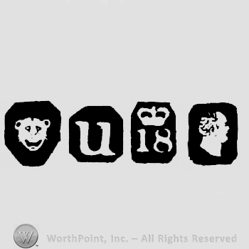 Leopard's Head  and date-letter u and Crown and Duty Mark