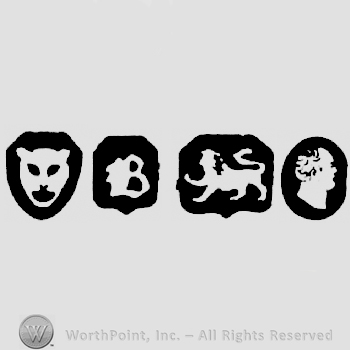 Leopard's Head  and date-letter B and Lion Passant and Duty Mark