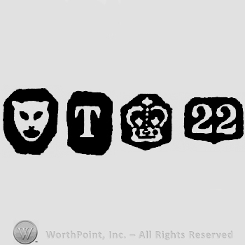 Leopard's Head and date-letter T and Crown +22