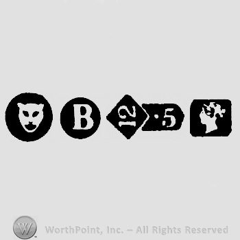 Leopard's Head and date-letter B and Carat Mark 12-5 and Duty Mark
