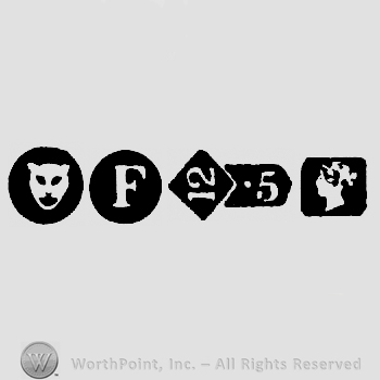 Leopard's Head and date-letter F and Carat Mark 12-5 and Duty Mark