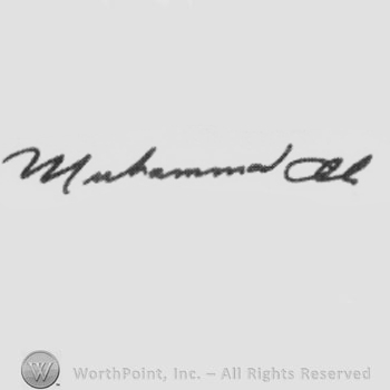 Signature: Muhammed Ali.