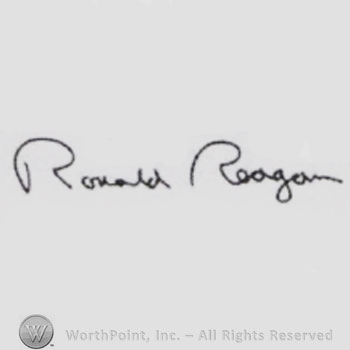 Signature: Ronald Reagan.