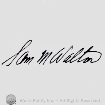 Signature: Sam Walton.