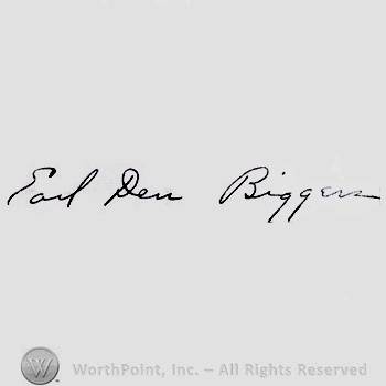 Signature: Earl Derr Biggers.