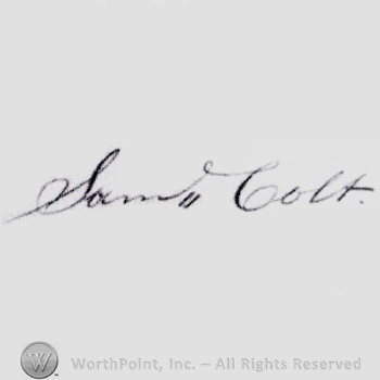 Signature: Samuel Colt.