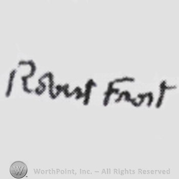Signature: Robert Frost.