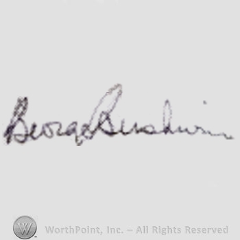 Signature: George Gershwin.