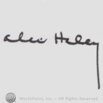 Signature: Alex Haley.
