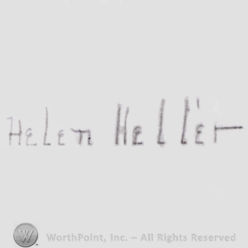 Signature: Helen Keller.