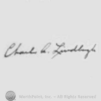 Signature: Charles A. Lindbergh.