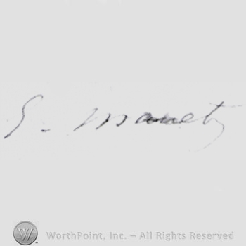 Signature: Edouard Manet.