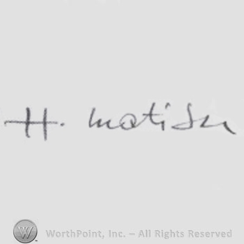 Signature: Henri Matisse.